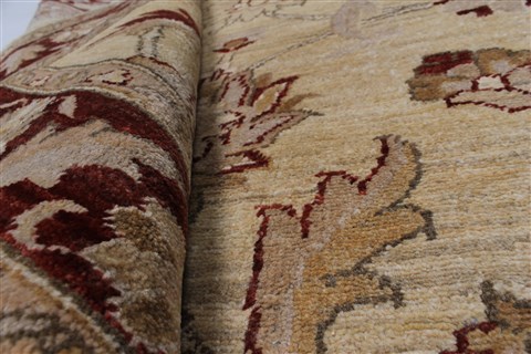 Pishavar Beige Hand Knotted 50 X 68 Area Rug 250-27182 Image 1