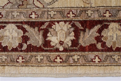 Pishavar Beige Hand Knotted 50 X 68 Area Rug 250-27182 Image 5