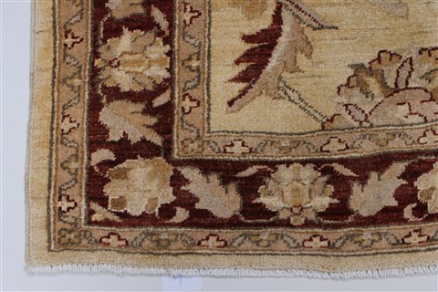 Pishavar Beige Hand Knotted 50 X 68 Area Rug 250-27182 Image 7
