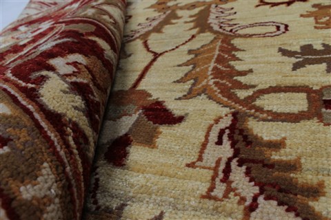 Pishavar Beige Hand Knotted 411 X 65 Area Rug 250-27184 Image 1