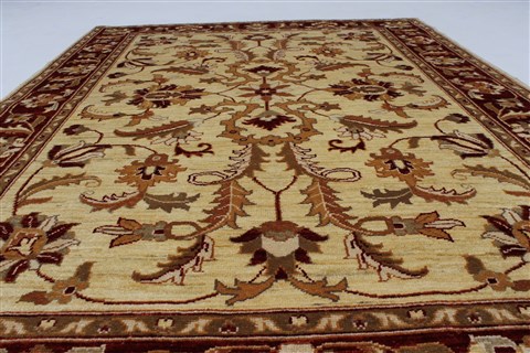 Pishavar Beige Hand Knotted 411 X 65 Area Rug 250-27184 Image 4
