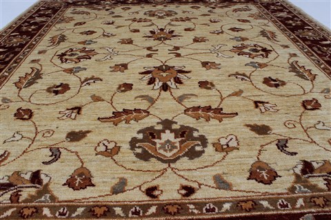 Pishavar Beige Hand Knotted 54 X 510 Area Rug 250-27186 Image 4