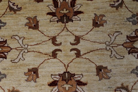 Pishavar Beige Hand Knotted 54 X 510 Area Rug 250-27186 Image 6