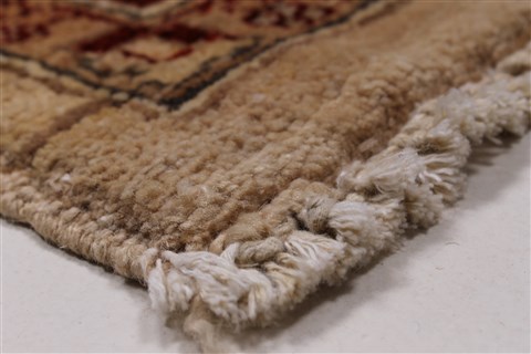 Pishavar Beige Hand Knotted 53 X 69 Area Rug 250-27187 Image 7