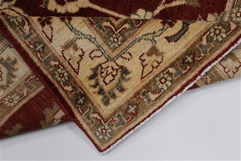 Pishavar Red Hand Knotted 410 X 64 Area Rug 250-27188 Image 1