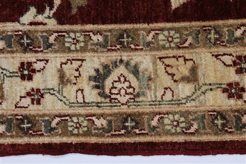 Pishavar Red Hand Knotted 410 X 64 Area Rug 250-27188 Image 4