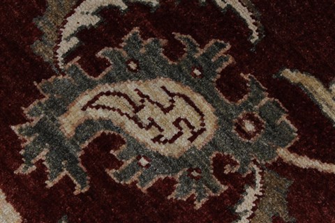 Pishavar Red Hand Knotted 410 X 64 Area Rug 250-27188 Image 8
