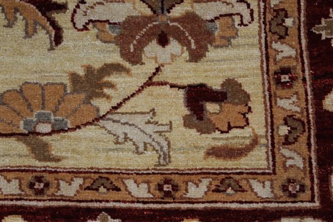 Pishavar Beige Hand Knotted 55 X 70 Area Rug 250-27190 Image 11