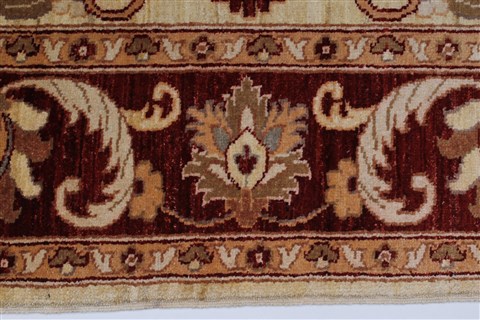 Pishavar Beige Hand Knotted 55 X 70 Area Rug 250-27190 Image 6