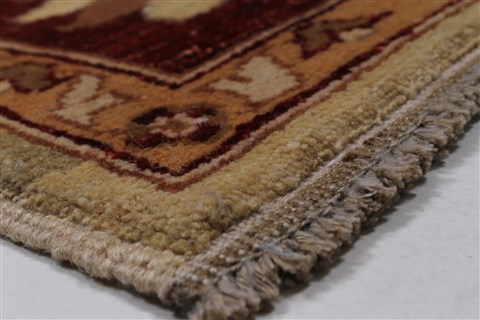 Pishavar Beige Hand Knotted 55 X 70 Area Rug 250-27190 Image 8