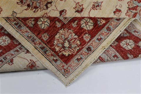 Pishavar White Hand Knotted 411 X 67 Area Rug 250-27191 Image 1