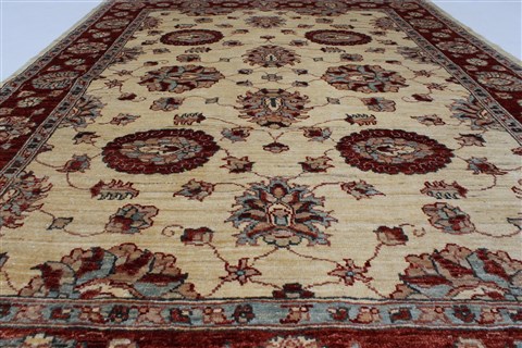 Pishavar White Hand Knotted 411 X 67 Area Rug 250-27191 Image 3