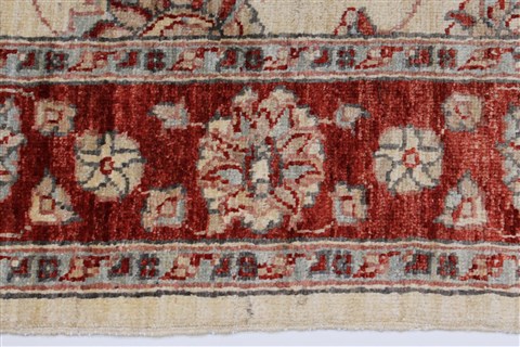 Pishavar White Hand Knotted 411 X 67 Area Rug 250-27191 Image 4