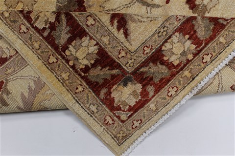 Pishavar Beige Hand Knotted 410 X 66 Area Rug 250-27192 Image 2