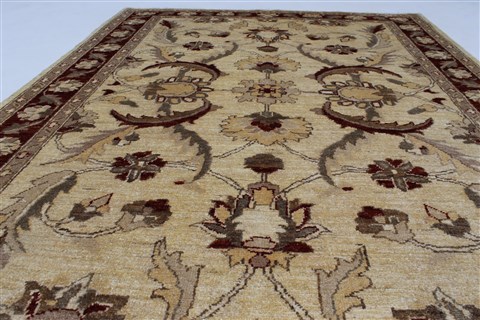 Pishavar Beige Hand Knotted 410 X 66 Area Rug 250-27192 Image 4
