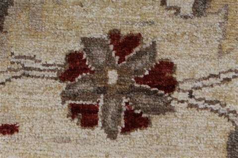 Pishavar Beige Hand Knotted 410 X 66 Area Rug 250-27192 Image 9