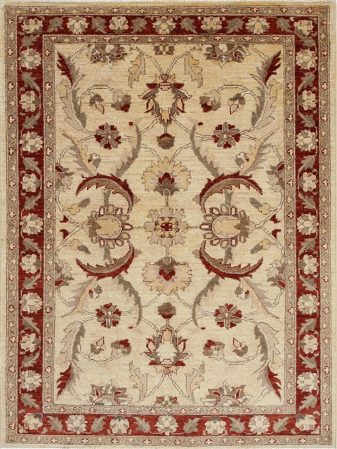 Pishavar Beige Hand Knotted 410 X 66 Area Rug 250-27192 Image 0