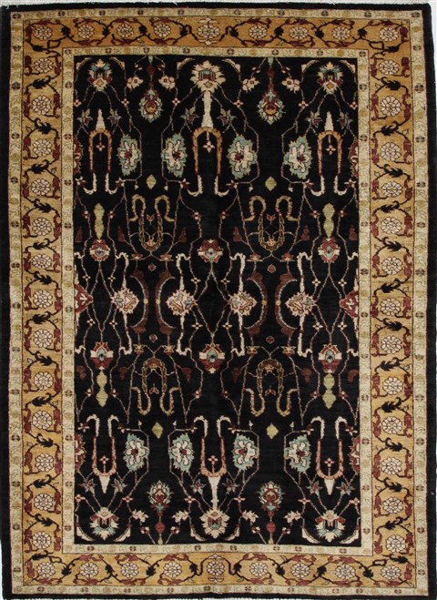 Pishavar Beige Hand Knotted 52 X 70 Area Rug 250-27193 Image 0
