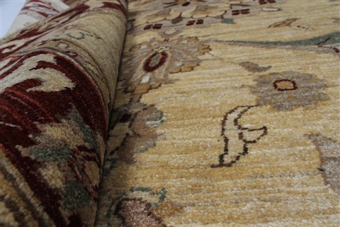 Pishavar Beige Hand Knotted 50 X 67 Area Rug 250-27194 Image 12
