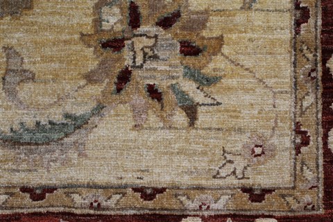 Pishavar Beige Hand Knotted 50 X 67 Area Rug 250-27194 Image 9