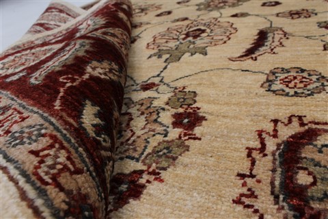Pishavar Beige Hand Knotted 411 X 72 Area Rug 250-27196 Image 11