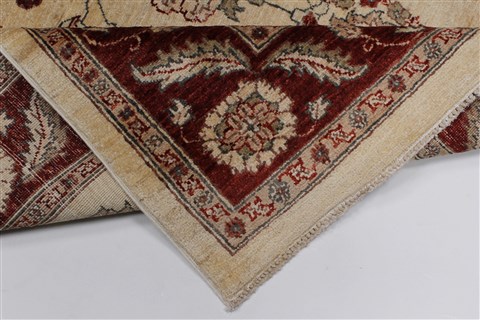 Pishavar Beige Hand Knotted 411 X 72 Area Rug 250-27196 Image 12