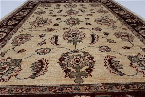 Pishavar Beige Hand Knotted 411 X 72 Area Rug 250-27196 Image 2