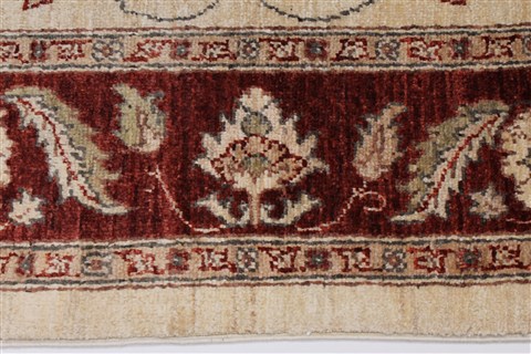Pishavar Beige Hand Knotted 411 X 72 Area Rug 250-27196 Image 3