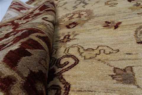 Pishavar Beige Hand Knotted 411 X 67 Area Rug 250-27197 Image 1