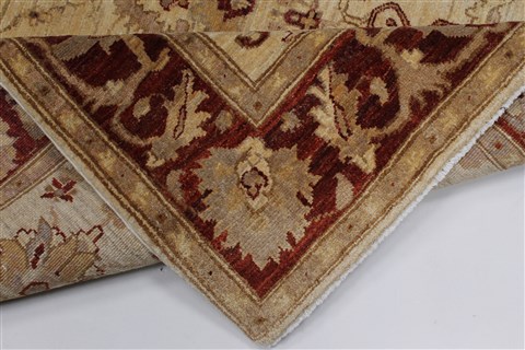 Pishavar Beige Hand Knotted 411 X 67 Area Rug 250-27197 Image 2
