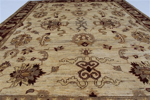 Pishavar Beige Hand Knotted 411 X 67 Area Rug 250-27197 Image 4