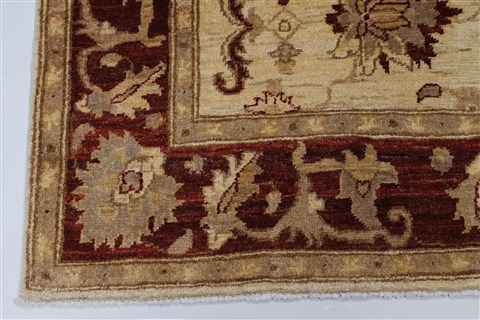 Pishavar Beige Hand Knotted 411 X 67 Area Rug 250-27197 Image 7