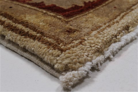 Pishavar Beige Hand Knotted 411 X 67 Area Rug 250-27197 Image 8