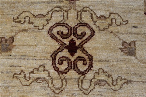 Pishavar Beige Hand Knotted 411 X 67 Area Rug 250-27197 Image 9