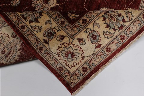 Pishavar Red Hand Knotted 411 X 66 Area Rug 250-27198 Image 11