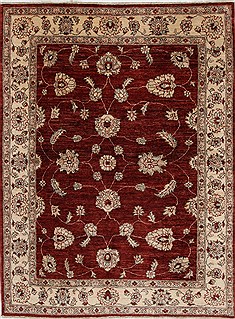 Pishavar Red Hand Knotted 4'11" X 6'6"  Area Rug 250-27198
