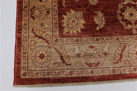Pishavar Beige Hand Knotted 50 X 67 Area Rug 250-27199 Image 6