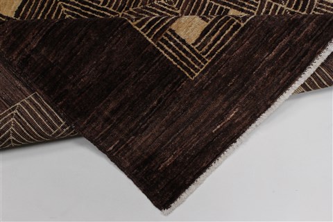 Modern Beige Hand Knotted 411 X 64 Area Rug 250-27200 Image 10