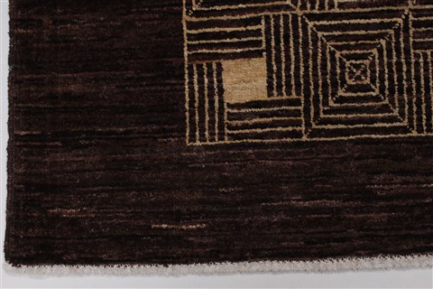 Modern Beige Hand Knotted 411 X 64 Area Rug 250-27200 Image 5