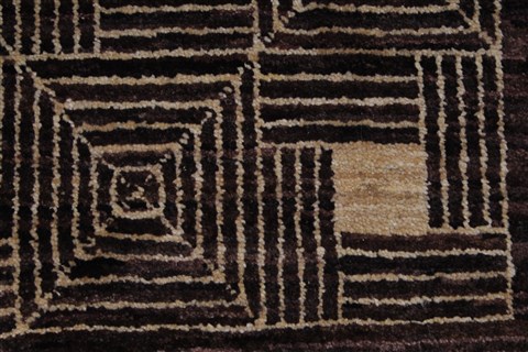 Modern Beige Hand Knotted 411 X 64 Area Rug 250-27200 Image 7