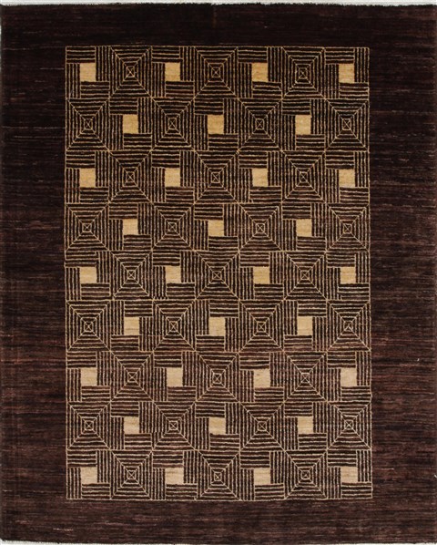 Modern Beige Hand Knotted 411 X 64 Area Rug 250-27200 Image 0