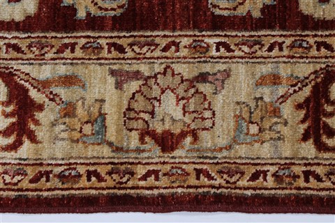 Pishavar Red Hand Knotted 49 X 69 Area Rug 250-27201 Image 3