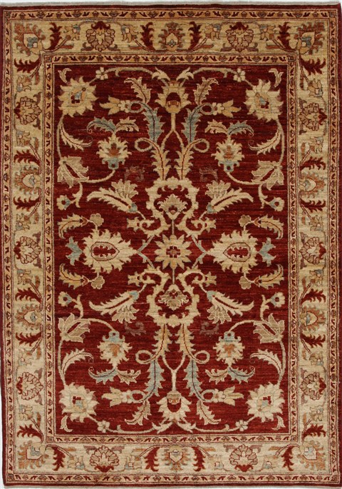 Pishavar Red Hand Knotted 49 X 69 Area Rug 250-27201 Image 0