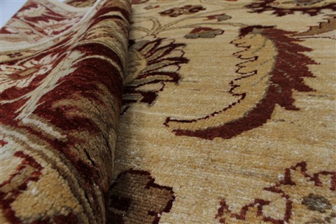 Pishavar Beige Hand Knotted 50 X 66 Area Rug 250-27202 Image 1