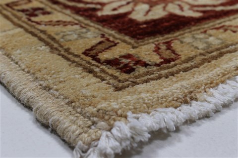Pishavar Beige Hand Knotted 50 X 66 Area Rug 250-27202 Image 8