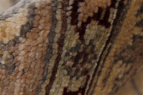 Pishavar Beige Hand Knotted 410 X 65 Area Rug 250-27203 Image 10