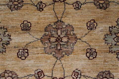 Pishavar Beige Hand Knotted 410 X 65 Area Rug 250-27203 Image 5