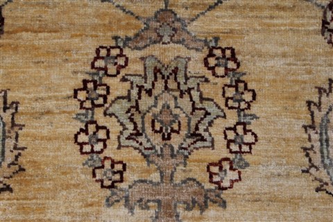 Pishavar Beige Hand Knotted 410 X 65 Area Rug 250-27203 Image 8