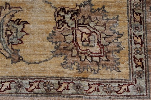 Pishavar Beige Hand Knotted 410 X 65 Area Rug 250-27203 Image 9