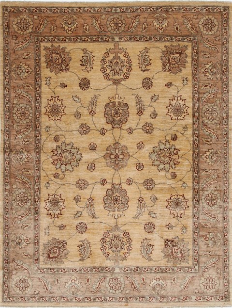 Pishavar Beige Hand Knotted 410 X 65 Area Rug 250-27203 Image 0